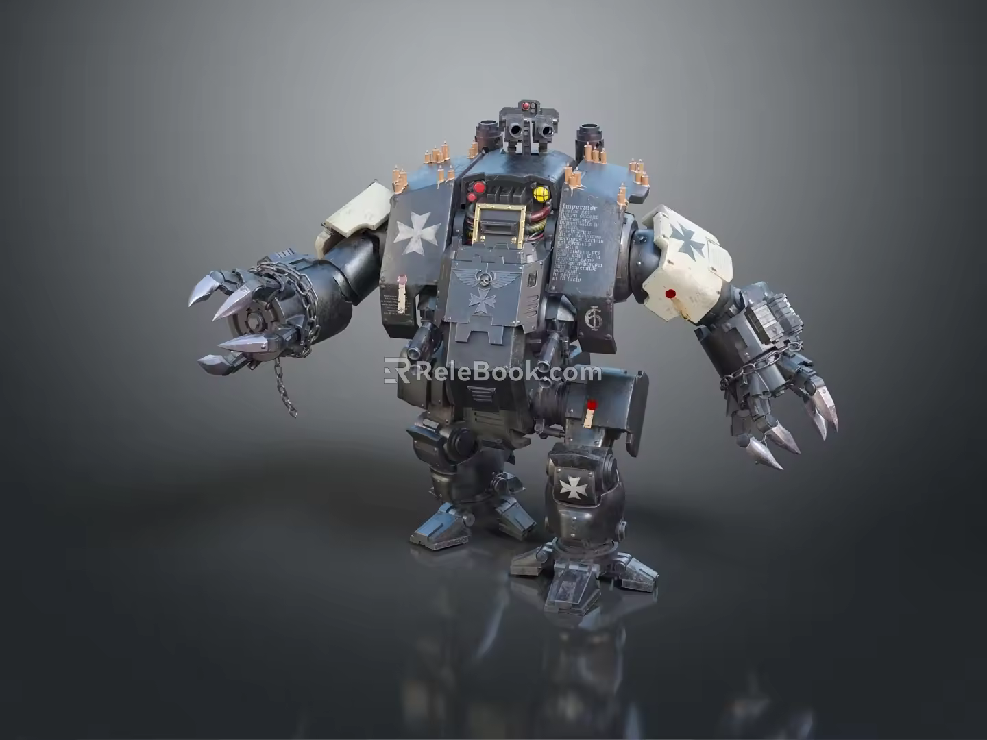Mech Warrior Mech Soldier Machine Battlearm Mechanical Battlearm Machine Fighter Robot 3d model