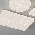 Modern LED Ceiling Light With White Sleek Design Geometric Panels And Soft Bright Illumination