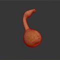 Handcrafted Yellow Gourd Shaped Sculpture with Curved Neck and Smooth Surface Artistic Carving
