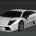 Technology Exhibition Hall Showcasing White Modern Sports Car With Futuristic Sleek Design
