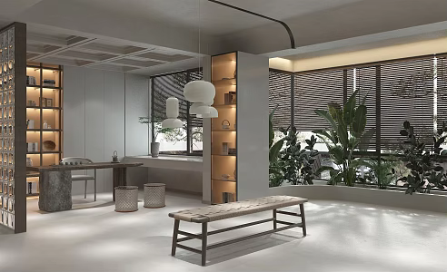 Quiet Tea Room 3d model