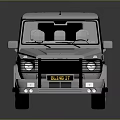 White Off Road Vehicle With Large Wheels Black Trim And Reflective Surface 3d model