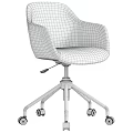 Modern Fabric Upholstered Leisure Chair With Adjustable Height Swivel Base And Multiple Color Choices