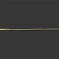 Traditional Decorative Sword With Silver Blade And Golden Scabbard Design