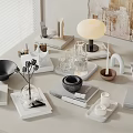 Decorative Ornaments Combination Small Table Lamp Books 3d model