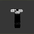 3D Rendered Computer Webcam With Black Silver Body And Long Lens Design