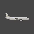 Airstruct Commercial Passenger Airplane With White Fuselage Wings And Engines
