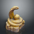 snake cobra venomous snake python reptile cold-blooded animal reptile 3d model