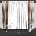 Modern Curtain Window Screen Curtain 3d model