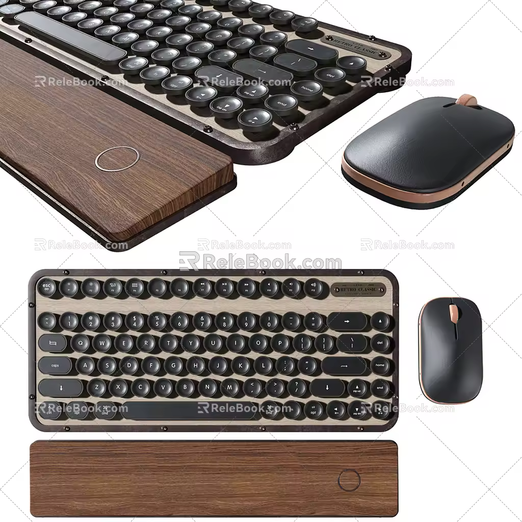 Modern Keyboard Mouse 3d model