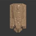 Golden 3D Rendered Tank Model With Modern Design And Metallic Tracks