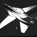 Sleek Silver White Fighter Jet With Twin Vertical Tails Cockpit And Deployed Landing Gear