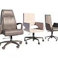 Modern Ergonomic Office Chairs With Adjustable Wheels Different Styles And Comfortable Seats 3d model