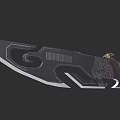 Intricate Black Gold Decorative Sword With Lion Head And Geometric Patterns