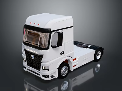 White SHACMAN Modern Semi Truck With Aerodynamic Cab And Front Headlights 3d model
