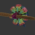 modern engine star engine aircraft engine 3d model