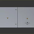 White Laboratory Furniture Cabinet With Multiple Control Panels And Doors