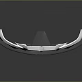 Modern White Home Decorative Accessory With Grid Design And 3D Model On Black Reflective Base
