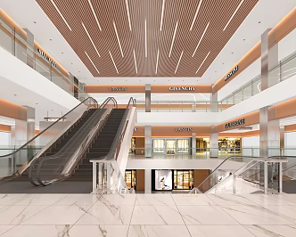 Modern Mall Hall Exhibition Hall Mall Atrium 3d model