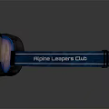 Modern Sports Ski Goggles With Blue Strap Reflective Lens And Black Frame