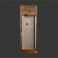 Brown Metal Safe With Open Door And Textured Surface Standing On Reflective Floor