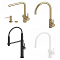Modern Black Water Faucets Collection With Different Curved Spout And Handle Designs