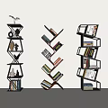 Modern Vertical Bookshelf Simple Bookshelf Iron Bookshelf Floor Storage Rack Iron Storage Rack 3d model