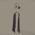 Women's Stylish Green Bra Gold Belt And Purple Long Skirt Clothing Set