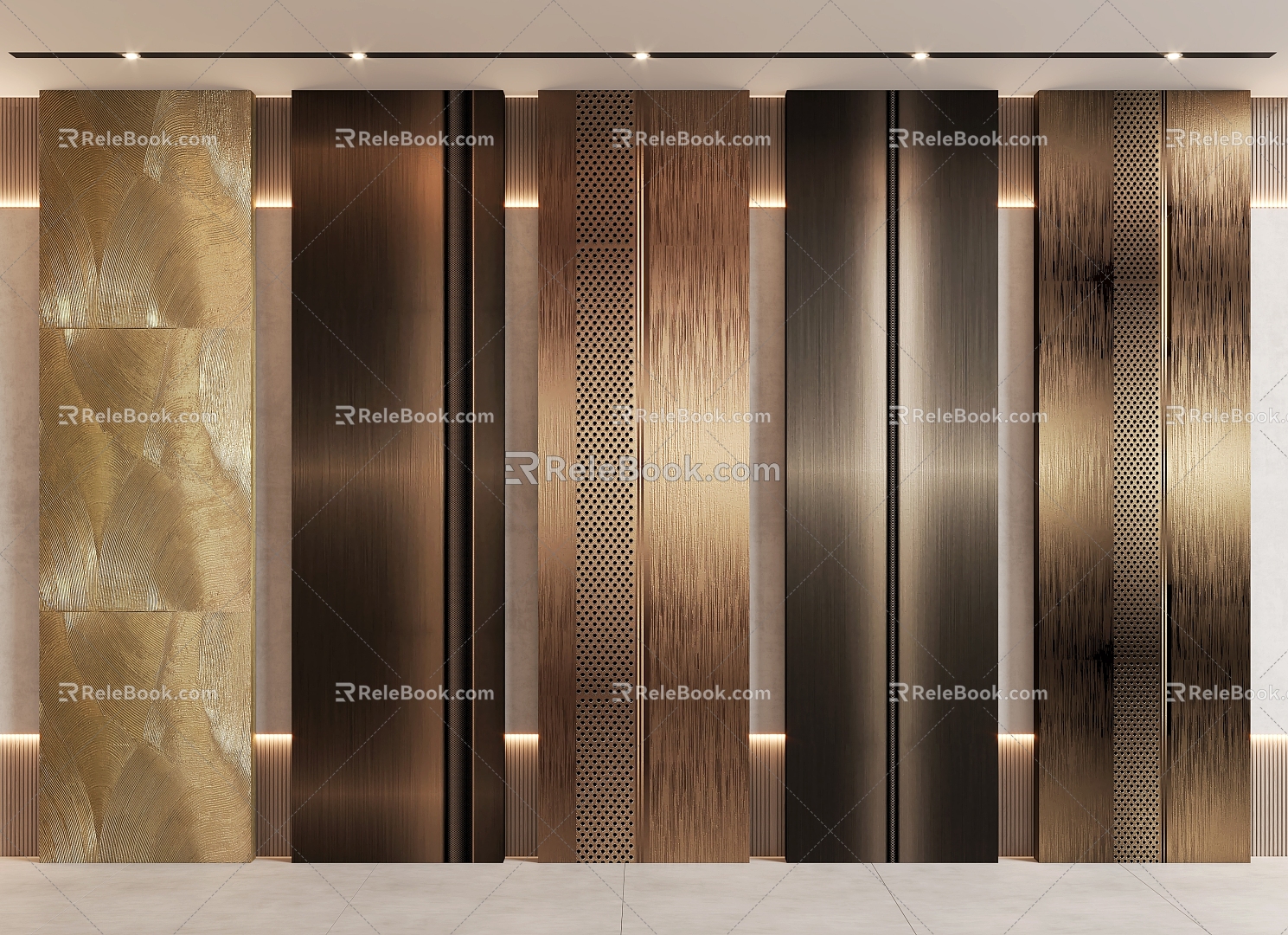 Stainless steel plate brushed stainless steel plate metal plate wall plate stainless steel background wall 3d model