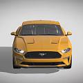 Yellow Ford Mustang Two Door Sports Car Modern Exterior Design With Sleek Body