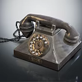 Vintage Rotary Dial Telephone Classic Design With Metal Body And Corded Receiver