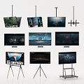 Modern TV TV TV TV advertising screen TV screen 3d model