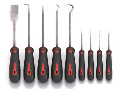 Durable Hardware Tools Set With Ergonomic Handles And Various Functional Tips For Repair 3d model