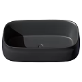 Black Modern Washbasin with Sleek Surface and Oval Shape for Bathroom 3d model