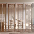 Modern metal partition hollow partition 3d model