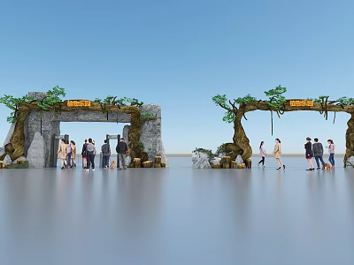 Modern Gate Gate Series 3d model