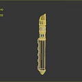 Detailed Lightsaber With Blue Blade And Layered Metallic Hilt Design