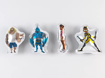 Modern Balloon Home Decoration Balloon Beauty Chen Pendant 3d model