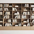 Modern bookcase 3d model