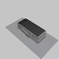 White Towable Caravan Trailer With Blue Stripes Windows Door And Exterior Design