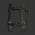 Traditional Wooden Sports Saddle With Leather Straps And Metal Rings Design