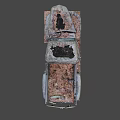 Vintage Rusted Abandoned Old Truck With Damaged Body And Broken Windows