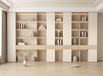 Modern bookcase 3d model