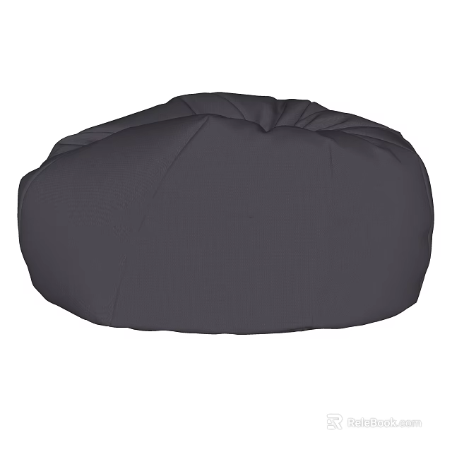 Gray Comfortable Bean Bag Chair For Cozy Lounge And Relaxing Spaces 3d model 