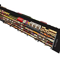 Retail Display Shelf With Multiple Layers For Organized Merchandise Arrangement