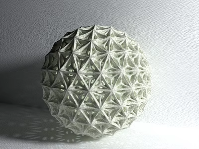 White Spherical Decorative Ornament Set With Geometric Hollow Patterns And Light Shadow Effects 3d model