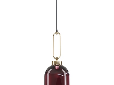 Valentina modern wine red chandelier 18w 3d model