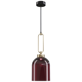 Valentina modern wine red chandelier 18w 3d model