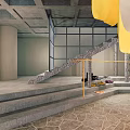 Modern Fashion and Shoe Retail Store With Colorful Hanging Clothes And Shoe Shelves