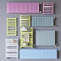 Colorful Wall Mounted Radiators In Various Styles For Home Bathroom Decor